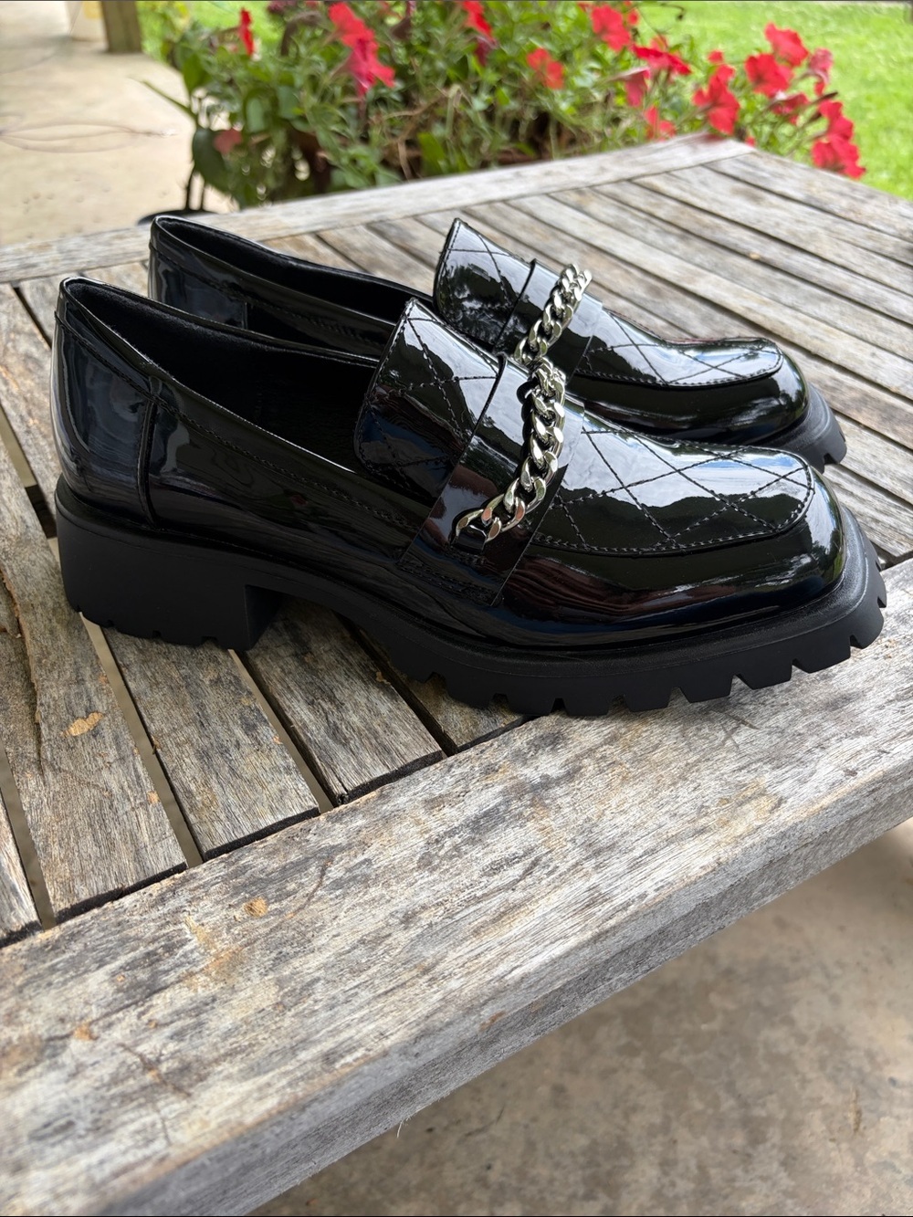 C.Paravano Chunky Patent Leather Platform Loafers